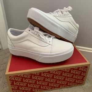 Vans Old Skool Stacked White size 8 womens (NEW)